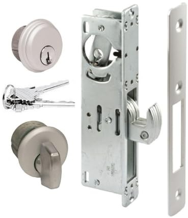 Pacific Doorware Storefront Door Mortise Lock Hook Deadbolt & Cylinder Combo, Adams Rite Cam (Aluminum, 31/32)