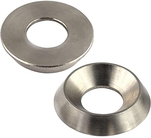 OPIOL QUALITY® Rosette gedreht M4 aus Edelstahl V1A A1 (50 Stück) für Senkkopfschrauben Rosetten Zierscheiben Scheiben Unterlegscheiben aus Vollmaterial