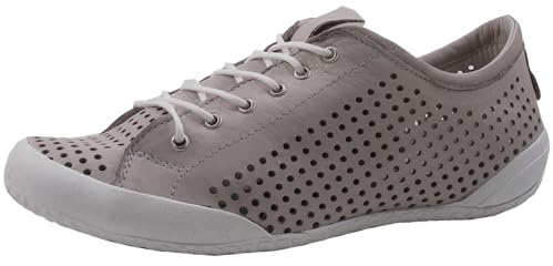 Andrea Conti Damen Schnürschuh Halbschuh Leder Sneaker mit Perforierung 0345767, Größe:37 EU, Farbe:Grau