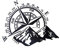 CADANIA 48 * 34cm Fuoristrada Compass Car Sticker Rosa Navigare Vinile Decalcomania Auto Camion Auto Laptop Car Door e Hood Black