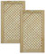 Gittertür Holztür natur 69 x 39,4 cm Schranktür Raumteiler Schiebetür für Regale, Schränke, Möbel | Kiefer Holz unbehandelt | Doppel-Paket 2-er Pack
