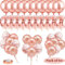 60 Set Di Palloncini Oro Rosa, Contiene 30 Palloncini In Oro Rosa e 30 Palloncini Coriandoli, 2 Rotoli Di Nastro Utilizzati Per Il Matrimonio, Palloncini Compleanno, Laurea, Festa Decorazione
