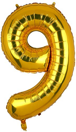 100 CM Groß Gold Zahl 9 Folienballon Luftballon Folien Mylar Riese MäDchen Helium Luftballons Geburtstag Party Deko Lieferungen Baby