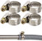 Schlauchschellen mit Schneckenantrieb, 4 Stück, Spannbereich Ø 10-16 mm, für 1/2 Schläuche, W2 Edelstahl, Kreuzschlitz SW7, 9 mm Bandbreite, Fixierung von Waschmaschine, Spülmaschine Anschluss