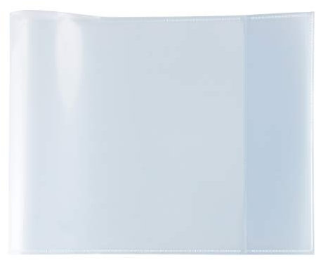 HERMA 19630 Heftumschläge Quart quer Transparent Klarsicht, 10 Stück, Hefthüllen aus strapazierfähiger, abwischbarer & extra dicker Polypropylen-Folie, durchsichtige Heftschoner Set für Schulhefte