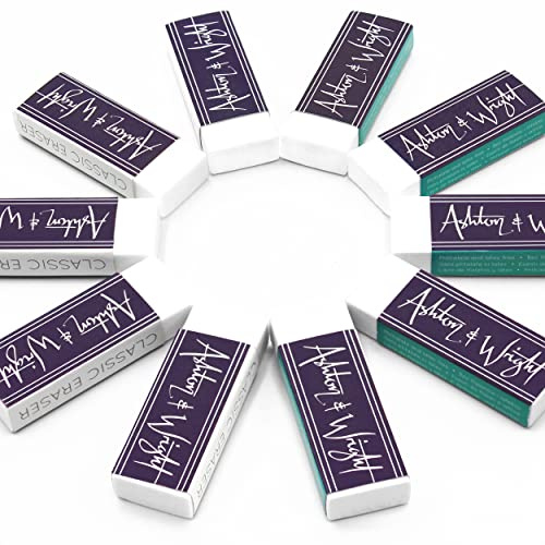Ashton and Wright - Klassischer Radiergummi – latexfreier Kunststoffgummi (White, Pack of 10)