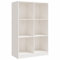 vidaXL Massivholz Kiefer Bücherregal Raumteiler Standregal Aktenregal Raumtrenner Regal Wandregal Holzregal Büroregal Weiß 70x33x110cm