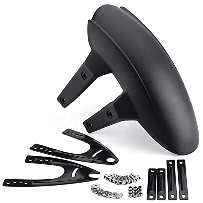 MoreChioce Motorrad Kotflügel Hinten, Schwarz, PP-Material, Universell für Motorräder, Heckkotflügel Schutzblech