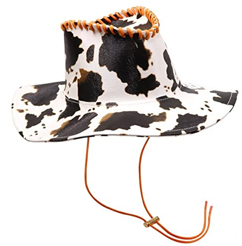 Westliche Style Cowgirl Hut Cow Gedruckt Cowboy Hut Leder Cowboy Hüte Kuhmuster Frauen Sonne Hats Panama Hüte