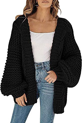 Cicy Bell Cardigans para mujer Cardigan Sueltos Mangas Farol Suéter Elegante de Gran Tamaño