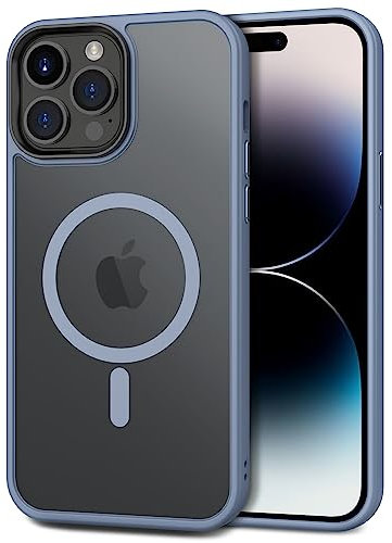 CACOE Magnetisch Hülle für iPhone 14 Pro Max Hülle 6.7 Zoll,kompatibel mit MagSafe,Durchscheinende Matt Handyhülle Stoßfest Kratzfest Schutzhülle Cover