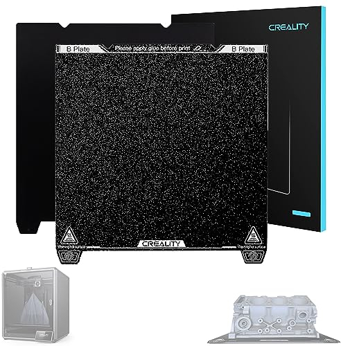 Creality Verbessertes K1 Max Frosted PEI Bauplatten-Kit (315 x 310 mm), magnetische, flexible Stahlplatte, 3D-Druckerplattform für K1 Max/CR-10 Smart/Pro/Ender-3 Max/Max Neo/10S PRO/10