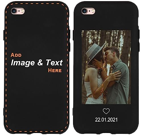 KX-Mobile Schwarze Silikonhülle für iPhone 7 Handyhülle selbst gestalten - Schwarze Hülle - selbst gestaltet/personalisiert - Deine Hülle mit Deinem Design