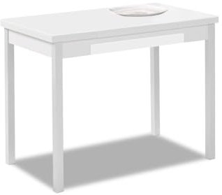 ASTIMESA Mesa de Cocina Extensible, Blanco, 140 x 50 cm