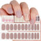34pcs Nail Stickers Full Nail Wraps Self Adhesive Nail Art Decals for Women (Pink)