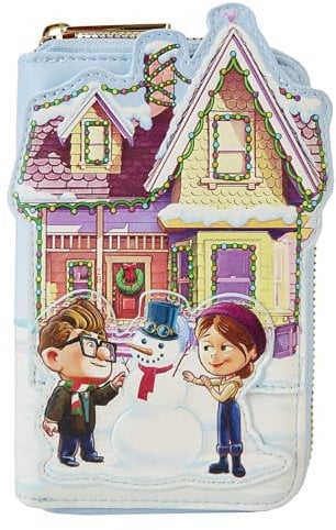 Loungefly Disney Pixar Up House Holiday Zip Around Wallet, Blau, Einheitsgröße