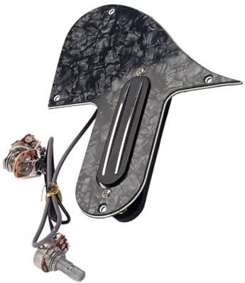 SUPVOX Mandolin Guard Plate Loaded Pickguard Pickups Prewired Pickguard for Mandolin Scratch Plate in Black