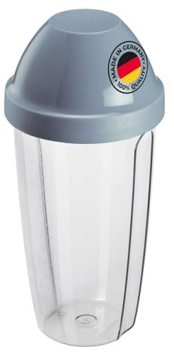 Westmark Shaker con inserto rimovibile, Capacità 0.5 l, Altezza 18.7 cm, Plastica, Senza BPA, Maxi, Trasparente/Blu, 3090227B, 0,5 l, Blu
