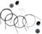 KnitPro - KnitPro Acciaio Inox Nero/Argento 360° Cavo Girevole Intercambiabile per Ago da 120cm con Cappucci Terminali e Chiave Cavo - 1 Set