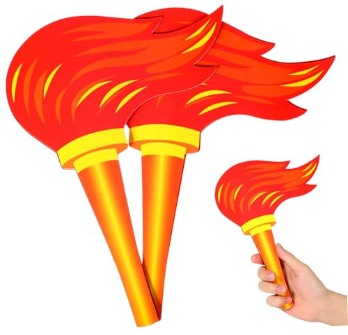 Mikikit 2st Simulationsbrenner Fackel Aus Pappe Falsche Feuerflamme Taschenlampe Für Die Außenbeleuchtung Fackeln Für Sportwettkämpfe Sportleistungsstütze Künstlich Säule Papierstau