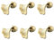 KOMUNJ 6 Pieces Ginkgo Leaf Shape Knob Handles Golden Teardrop Pendant Hardware Drawer Single Hole Handle for Cupboards Drawers Bookshelves Gold
