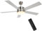 HOMCOM 52 Ceiling Fans with Light and Remote, 132CM LED Ceiling Fan with 5 Blades, 5-Speed, Timer, Quiet Reversible DC Motor, for Bedroom, Living Room, Silver and Beech Wood-Effect