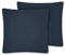 VEL VET HOME VelvetHome 2er Set Kissenbezug 40x40 cm 100% Baumwolle Hohe Qualität Made in EU Kopfkissenbezug 40x40 mit Reißverschluss Kissenhülle 40x40 Dunkelblau 40 x 40
