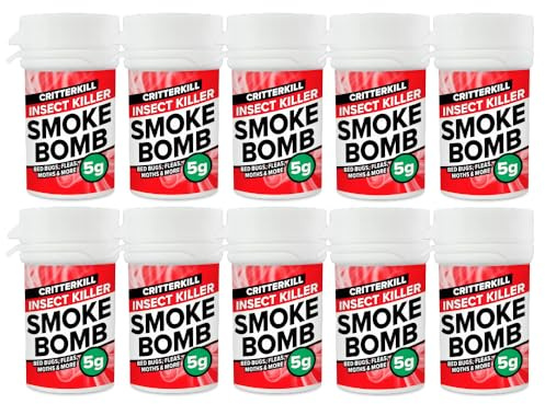 CritterKill 5g Smoke Bomb Fogger For Fleas, Bedbugs, Moths and All Insects | Professional Strength (10)