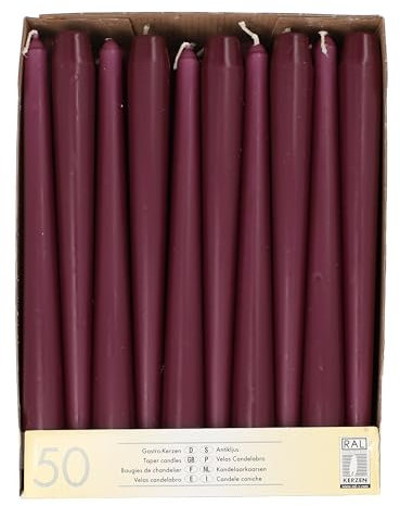 PAPSTAR, 50 candele Ø 2,2 cm · 25 cm viola