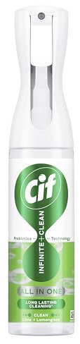 Cif Infinite Clean Lime & Lemongrass All in One Cleaner Spray with probiotics technology for a long-lasting clean* 280 ml