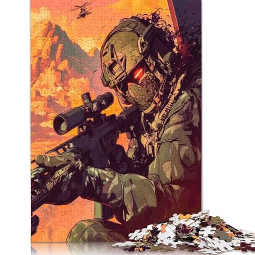 Puzzle mit 1000 Teilen für Erwachsene, Call of Duty Puzzle, 1000 Teile, für Lernspiele, Heimdekoration, 75 x 50 cm
