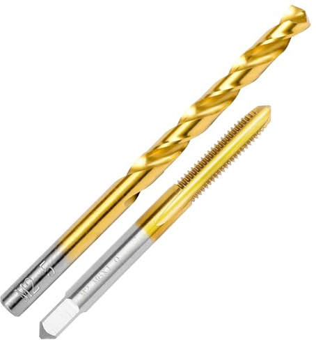 ASNOMY M6 x 1,0 Gewindeschneider und 5,0mm Bohrer Set,HSSG, Einschnittgewindebohrer Gewindebohrersatz, Gewindeschneiden, Gewindeschneidset