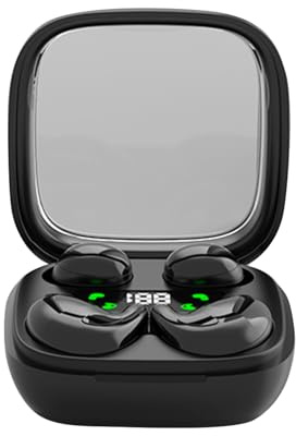ERYUE MD38 Wireless Sports Earphones with BT5.3 Noise Reduction and Hierarchical Diaphragm Speakers for Gaming Earphones, Sports, In-Ear Headphones [Black]