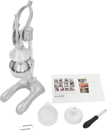 BRRIDE Manuelle Saftpresse aus Edelstahl, Hebel Zitruspresse Fruchtsaftpresse mit 2 Arten Pressformen, professionelle Handpresse Saftpresse für Granatäpfel und Zitrusfrüchte (Silber)