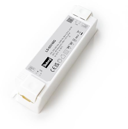 illuburg LED Trafo 48V 60W Flackerfrei für LED Strip Lampe LED Netzteil Treiber Transformator Driver Power Supply