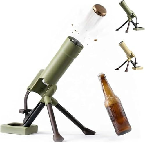 Bierflaschenmörtel Flaschenöffner – 51 mm Mörtel Bierflaschenöffner, robuster taktischer Verschlussöffner, bedienungsfreundliche Drucköffner, exklusiver Männerbereich für Bar- und Schreibtischdekor