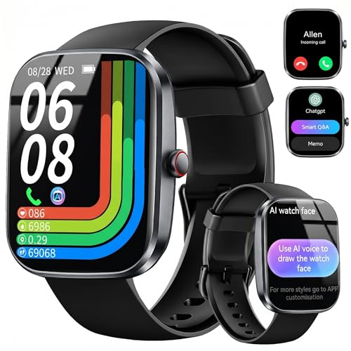 AI Smart Watch for Men Women with ChatGPT Assistant, 1.91 HD Fitness Watch Smartwatch with AI Health Reports, 200+ Watch Faces, Bluetooth 5.4 Calling, 115+ Sports/IP68 Waterproof for Android iOS 2026