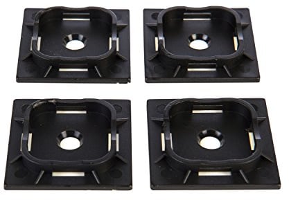 100 pezzi nero fascetta basi - 40 mm x 40 mm - Premium supporti di fissaggio adesivo da Gocableties