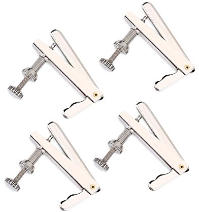 4/Set Cello Feinstimmern Metall silber Saite Fine Tuner Musical Instrument Ersatzteile für 3/4 4/4 Cello