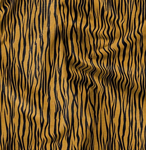 Soimoi Orange Baumwolle Batist Stoff Zebra Tierhaut Stoff Drucke Meter 42 Zoll breit