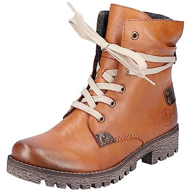 Rieker Damen Schnürstiefeletten 78530, Frauen Stiefeletten,Chukka Boots,schnürboots,Stiefel,Bootee,Booties,halbstiefel,braun (24),38 EU / 5 UK