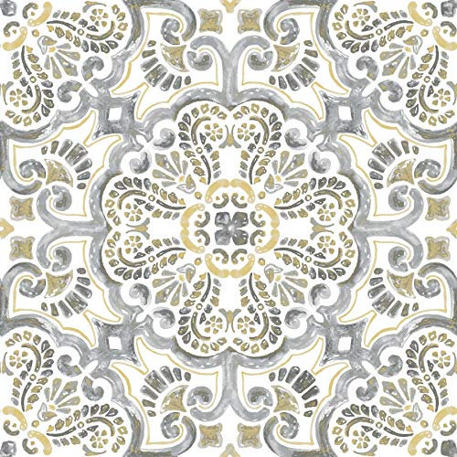 FloorPops FP2947 Antico Carreaux de sol à décoller et à coller, multicolore, 30,5 x 30,5 cm