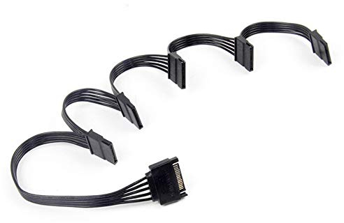 EasyULT SATA Adapter Kabel 15-Pin,1 auf 5 SATA Stecker,5-Fach Serial-ATA Kabel