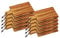 KESPER 28190 - Set di 10 piatti da taglio e da portata in legno di acacia con manico e astuccio/tagliere per il pane