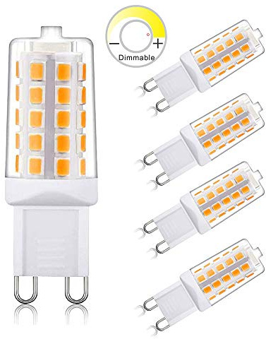 AIPLAMP G9 led Bulb Dimmable t4 g9 Base Bulbs, 2700K Soft White Light 450Lm
