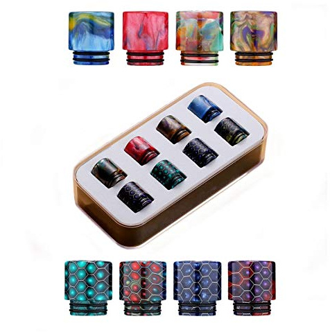 Drip Tip Box 810 Anschluss Wide Bore DripTips Verdampfer, 8 verschiedene Mundstücke Resin