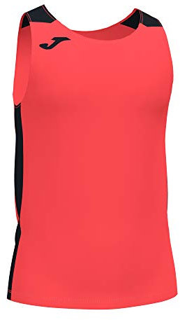 Joma Camiseta Tirantes Record II Coral flúor Negro, S