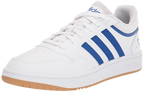 adidas Herren Hoops 3.0 Basketballschuh, White Team Royal Blue Gum, 44 EU