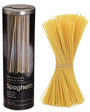 VITA PERFETTA 1 caja para patas, caja de espaguetis, recipiente de conservación para pasta y fideos (27 cm, negro)