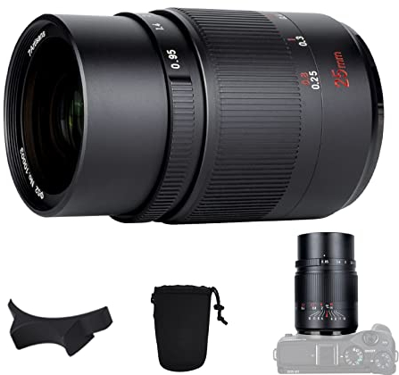 7artisans 25mm F0.95 Fisheye-Objektiv APS-C Manueller Fokus Spiegelloses Kameraobjektiv für Canon RF-Mount EOS R RP R5 R6
